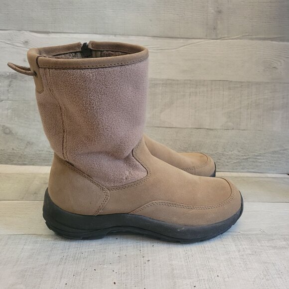 L.L. Bean Womens Medium Suede Winter Boots With Rubber Sole Size 7 - Picture 1 of 5